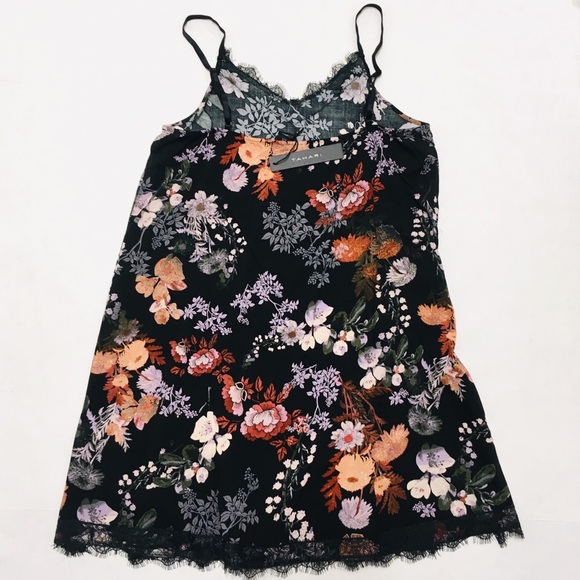 🆑 NWT Tahari floral lace chemise slip M L - Picture 2 of 5